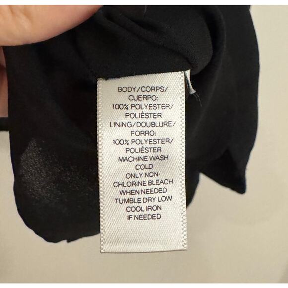 LOFT Black Racerback Tank Top | Size Large | Flowy Chiffon Blouse - Picture 8 of 8